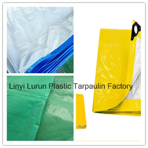 High Quality Finished Blue Orange PE Tarpaulin Sheet, Poly Tarp Cover