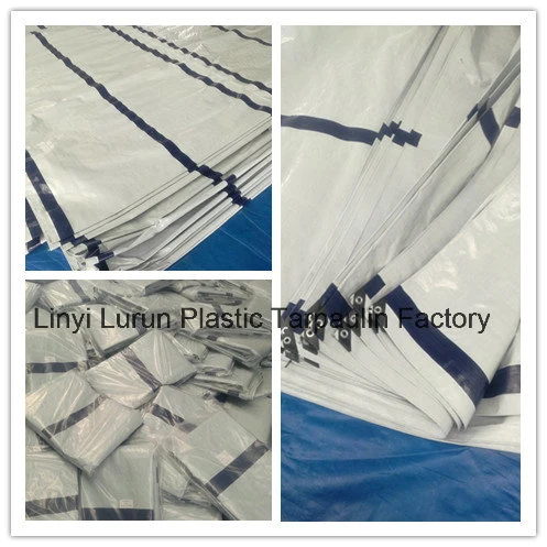 High Quality Finished Blue Orange PE Tarpaulin Sheet, Poly Tarp Cover