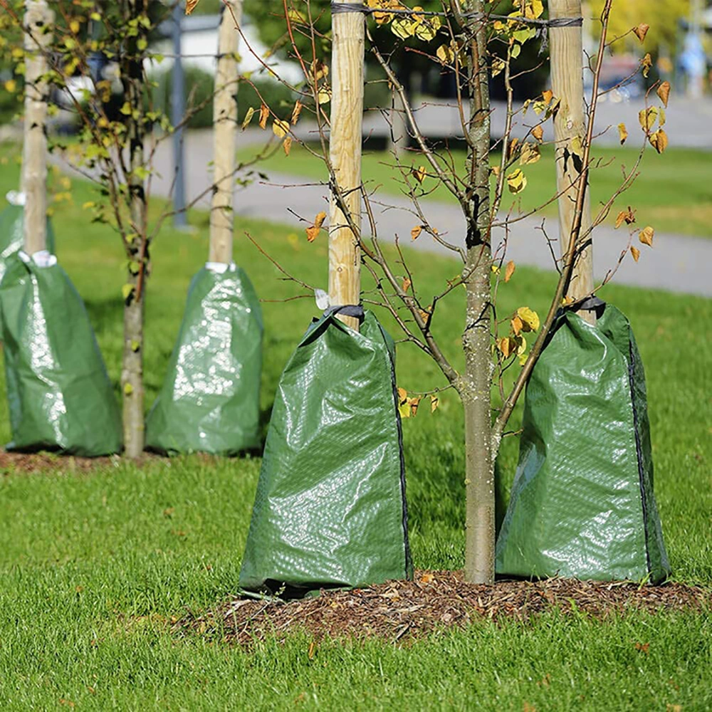 Tree Watering Bag 3 Pack 20 Gallon Slow Release Watering Bag for Trees and Plants, Made of Heavy-Duty PE Tarpaulin Material with Zipper-up Bl21745