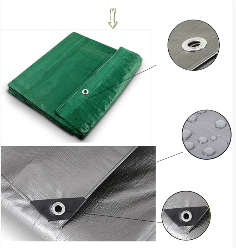 200GSM Brown Color PE Tarpaulin Custom Polyethylene Tarp with Eyelets